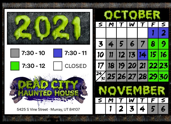 Haunted Houses Salt Lake City Utah Calendar